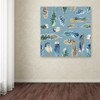 Trademark Fine Art Lisa Audit 'Indigold Feathers Turquoise' Canvas Art, 35x35 WAP01735-C3535GG